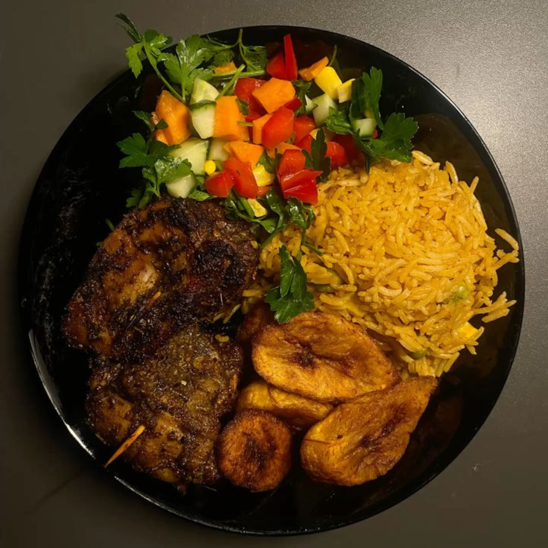 friedRice Nigerian fried rice with chicken and fried